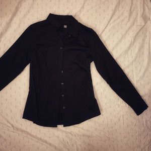 Banana Republic tidy black collared shirt